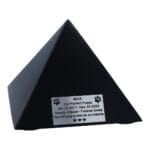 Black pyramid cremation urn