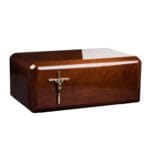 Brown Wooden cremation Urn for ashes cross