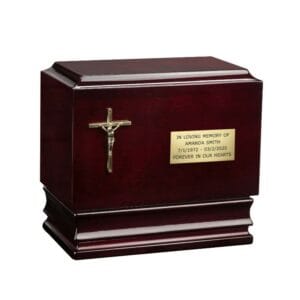 Catholic memorial cremation urn