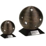 Stars uns set large and keepsake, Silver stars urn for ashes