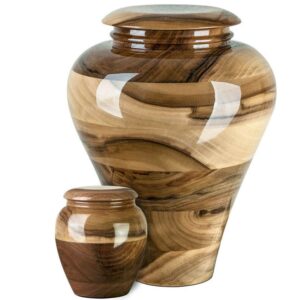 Walnut urn for ashes medium size