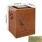 Wooden cremation urn for ashes SIZE