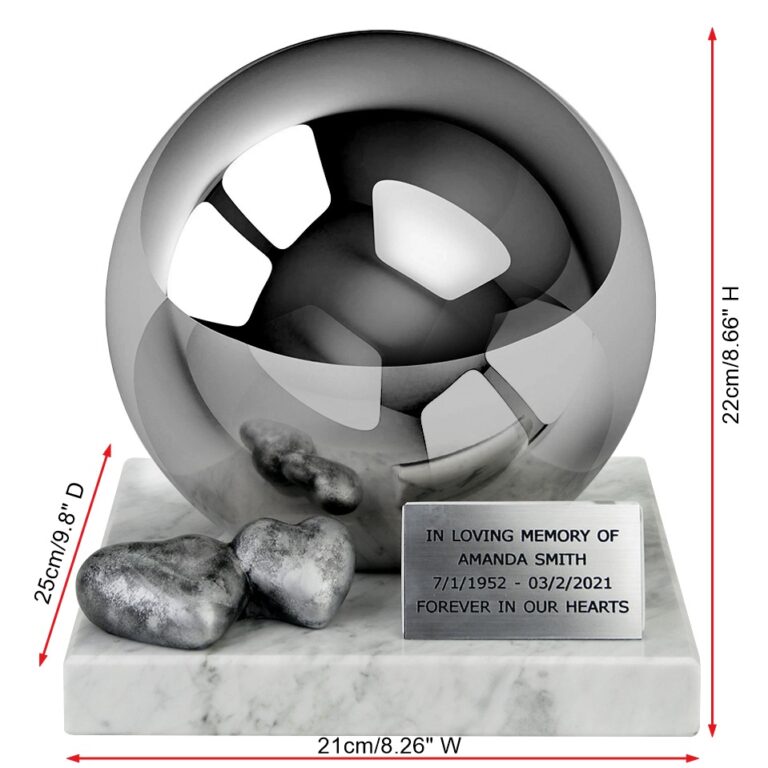 adult steel cremation urn size
