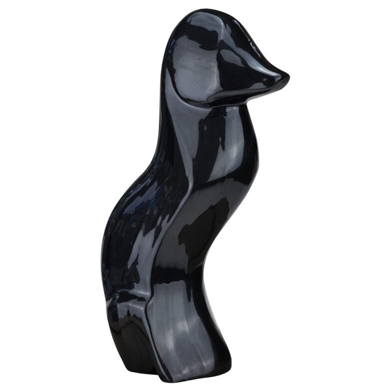urne cinéraire en aluminium en forme de chien