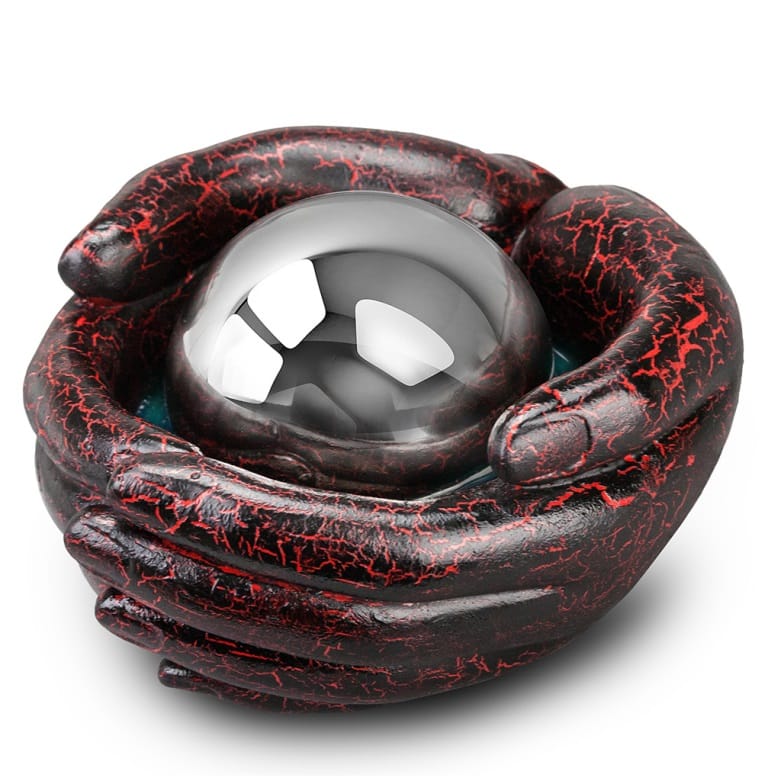 artistic urn for baby, An artistically painted urn with a cracked effect for a child