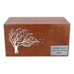 artistic wood box for ashes