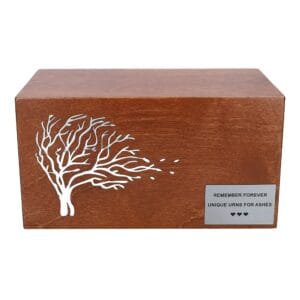 artistic wood box for ashes