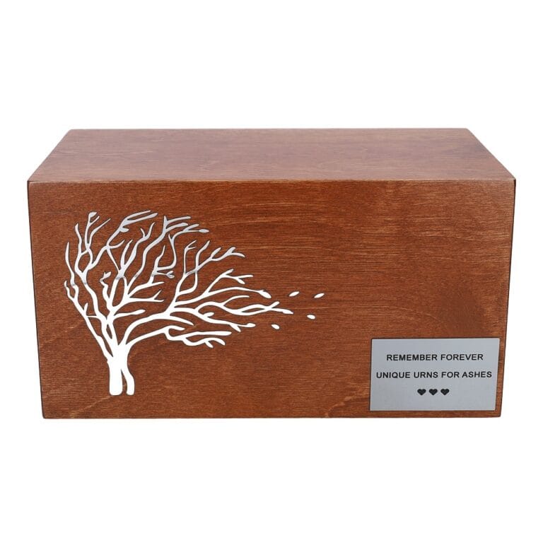 artistic wood box for ashes