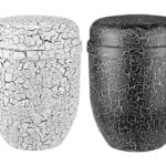black and white urn
