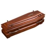 brown funeral mini coffin for ashes