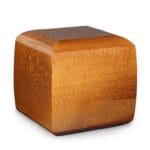 brown wood cremation box