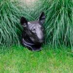 dog urn in the garden
