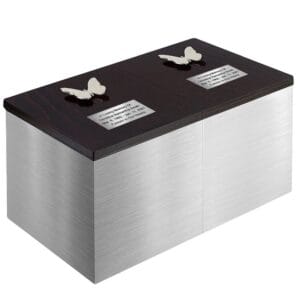double cremation urn, engraved companion urn