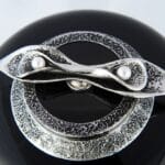 glass urn with calla lily