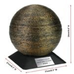gold jupiter urn size