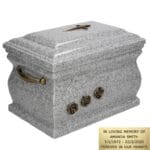 grey personalized urn