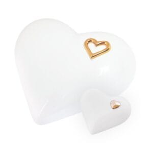 heart ceramic urn