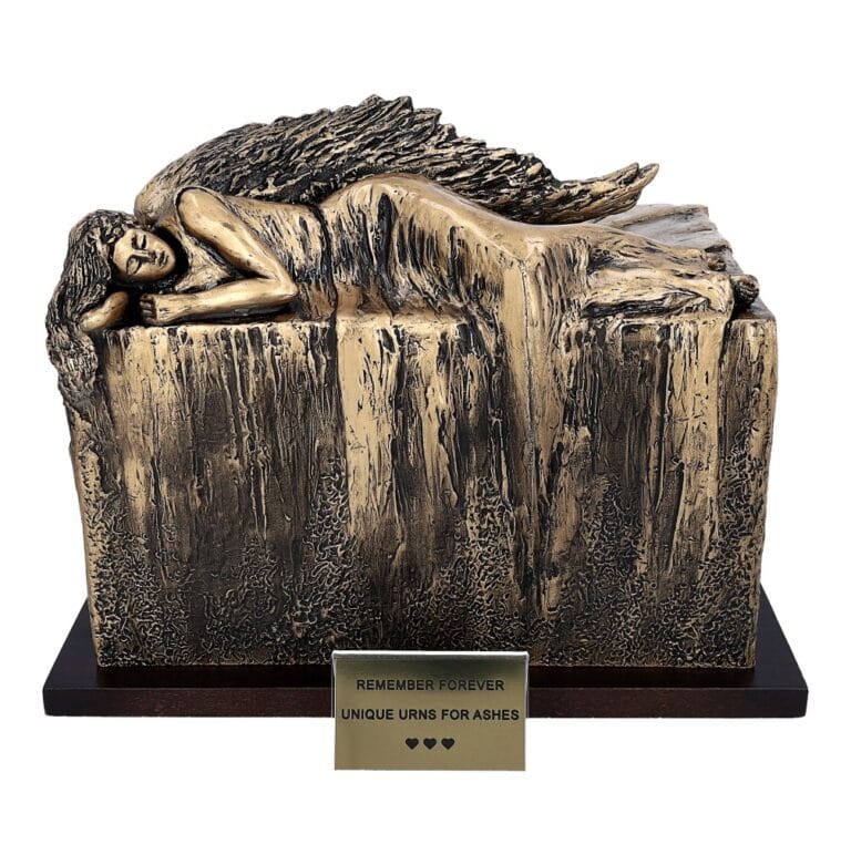 Angel Urns for Ashes, adult size urn with angel