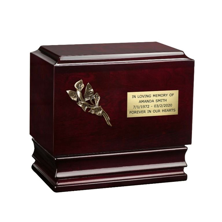 mahogany urn for columbarium