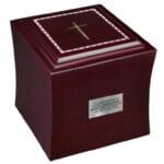 mahognay cremation ashes casket