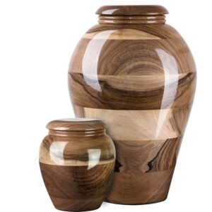 medium walnut cremation urn