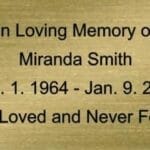 memorial plaque cremation urn gold
