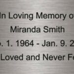 memorial plaque cremation urn silver