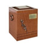 modern wooden cremation urn