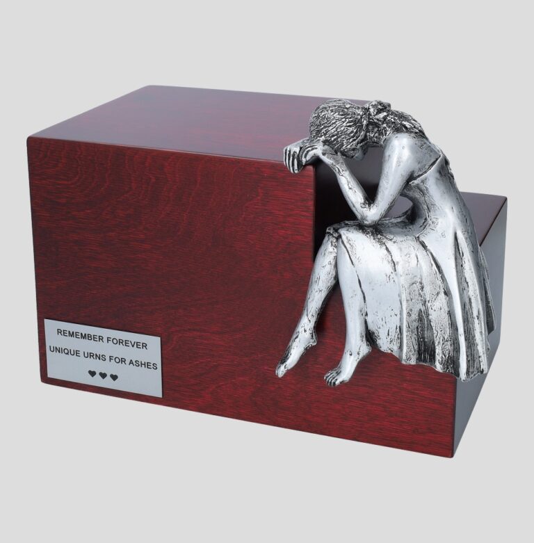personalise art urn for ashes woman