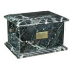 personalized black stone cremation urn