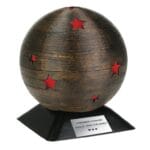 personalized red stars urn