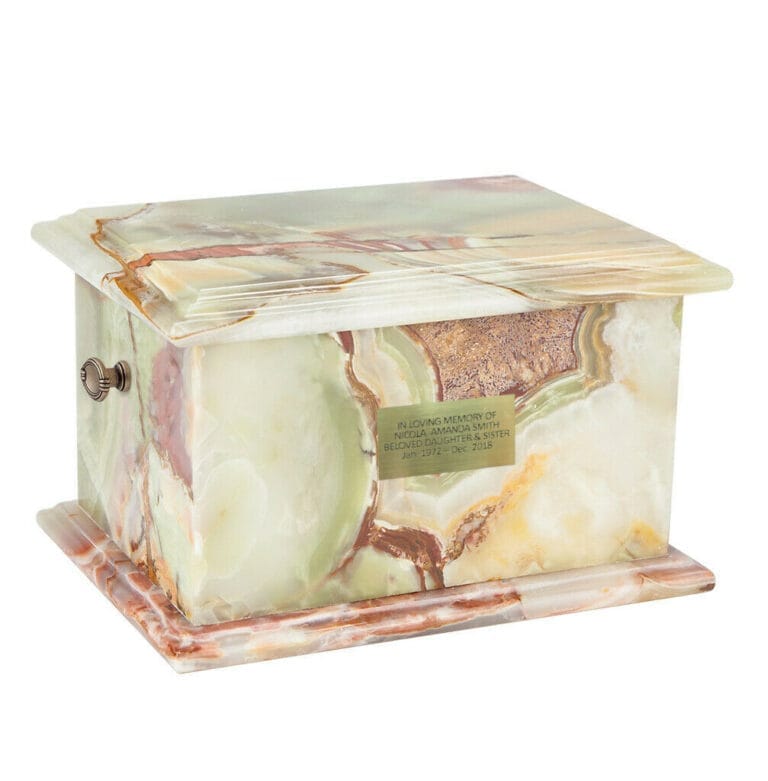 personalized stone cremation urn