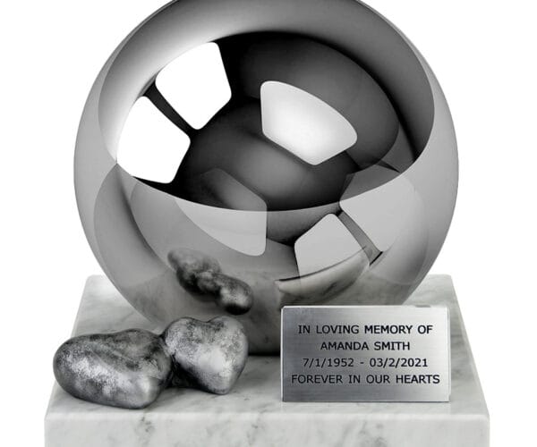 Edelstahlurne für Asche