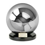 stainless steel round cremation urn