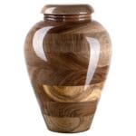 walnut wood cremation urn, segmented wood urns