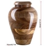 walnut wood cremation urn size