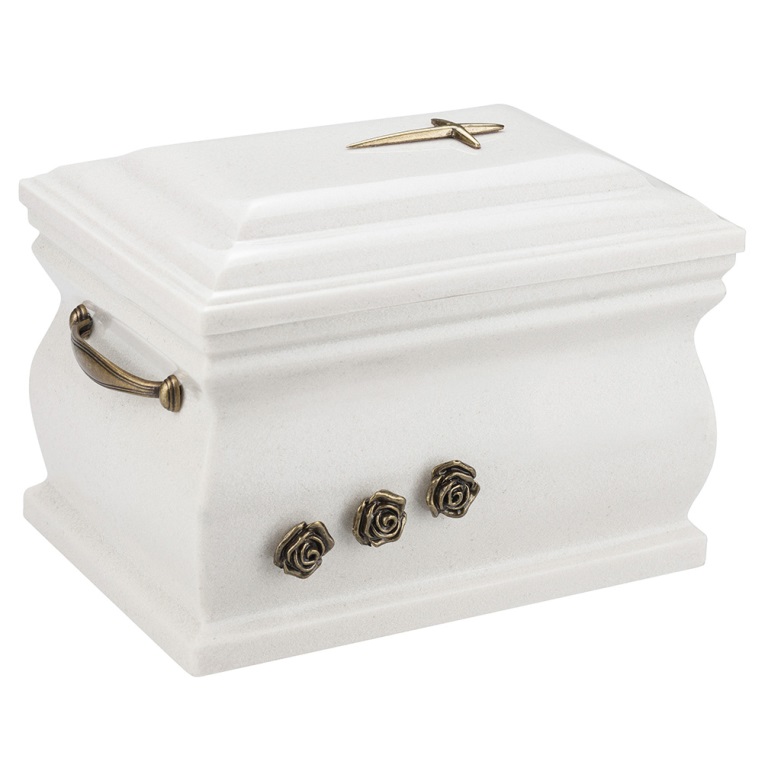 white urn for ashes