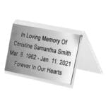 Grawerowana plakietka z własnym tekstem