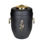Klasyczna urna pogrzebowa w kolorze czarnym