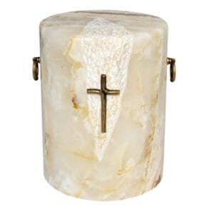 Urna z kamienia na prochy dorosłej osoby