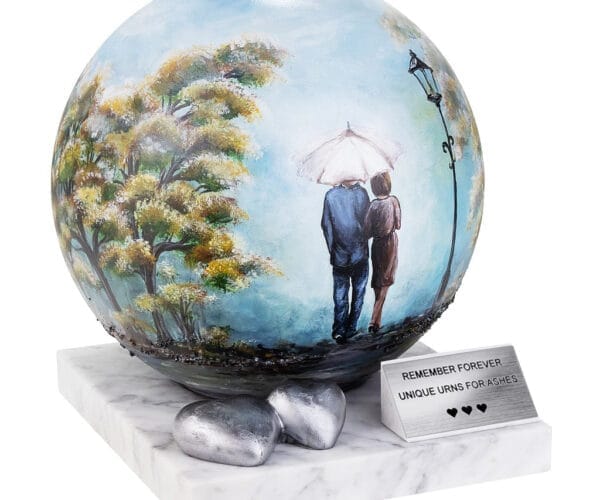 Artistic companion urn for two