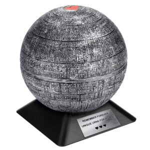 decorative urn for ashes like a death star, Sphere decorative urn for ashes like a Death Star