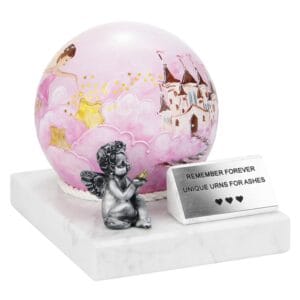 Urna rosa per bambina, urna cineraria per una bambina