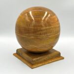 sphere wood urn