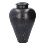 black wood urn