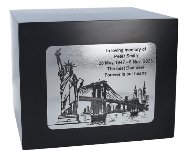 Create an urn representing a special place, new york urn