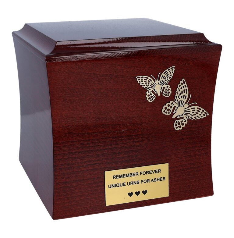Ashes box with butterflies, Urna z motylami.
