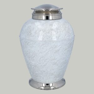White metal urn grade B (M21 WHITE D-01)