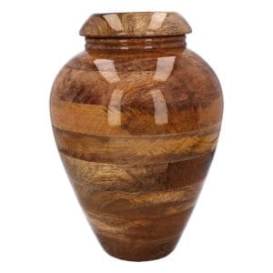 Mango wood funeral urn