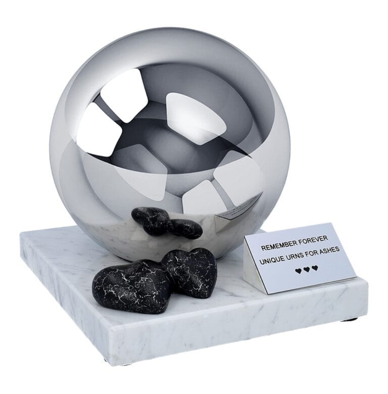 Adult size stainless steel urn for ashes